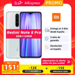 Глобальная версия Xiaomi Redmi Note 8 Pro 6 ГБ 128 ГБ ROM 64MP Quad камерами, Процессор MTK Helio G90T смартфон 4500 мАч 18 Вт QC 3,0 UFS 2,1