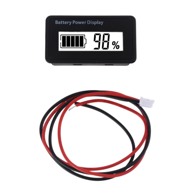 12V 24V 48V Digital Battery Capacity Display Universal LCD Car Motorcycle  Lead-acid Lithium Battery Monitor Voltmeter - AliExpress