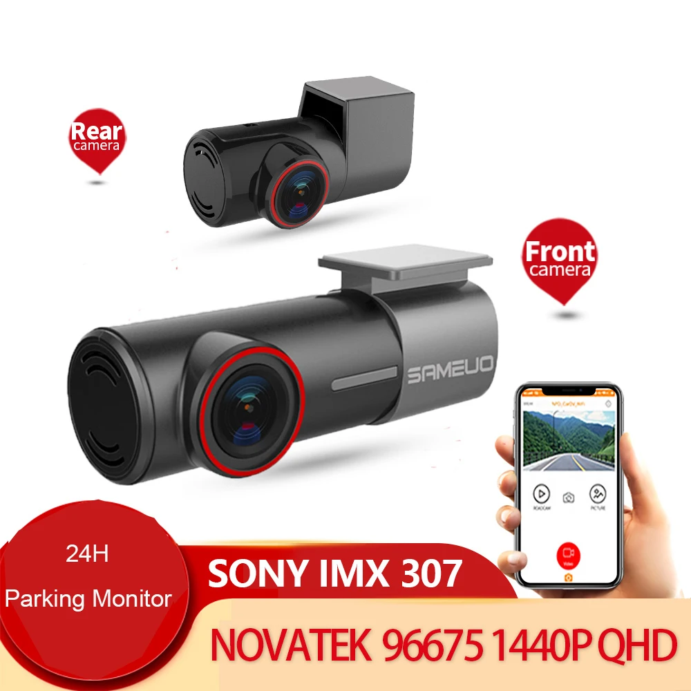Мини Скрытая FHD 1080P Автомобильная видеорегистратор SAMEUO U700 фронтальная камера DVR