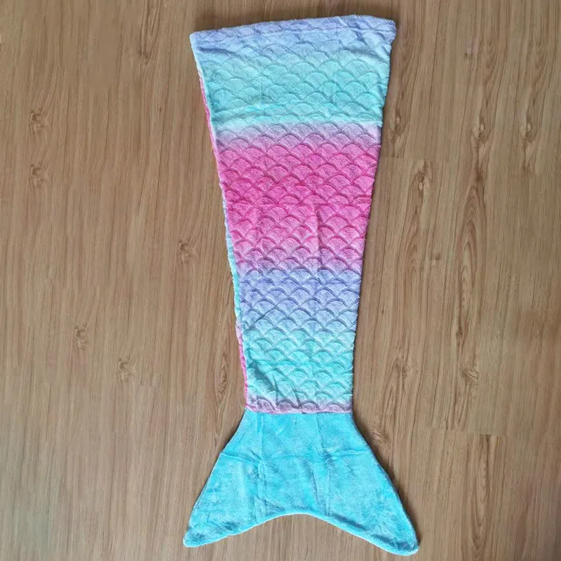 Фланелевое Одеяло Русалочки детский утолщенный спальный мешок покрывало для