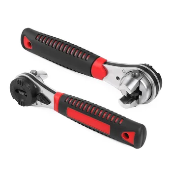 

1pc 6-22mm Ratchet Adjustable Wrench Universal Key Torque Wrench Spanner Pipe Wrench Multitool for Home Car Repair