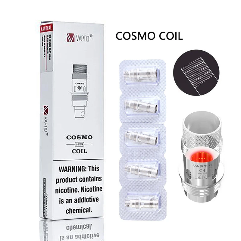 Испарители vaptio COSMO 10 шт. оригинальная катушка комплект с сопротивлением 1 6 Ом (MTL) /0