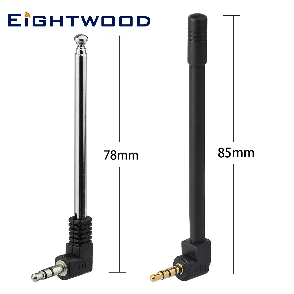 EightwoodFMRadioAntennaKit4SectionTelescopicMiniFMRadio35mm