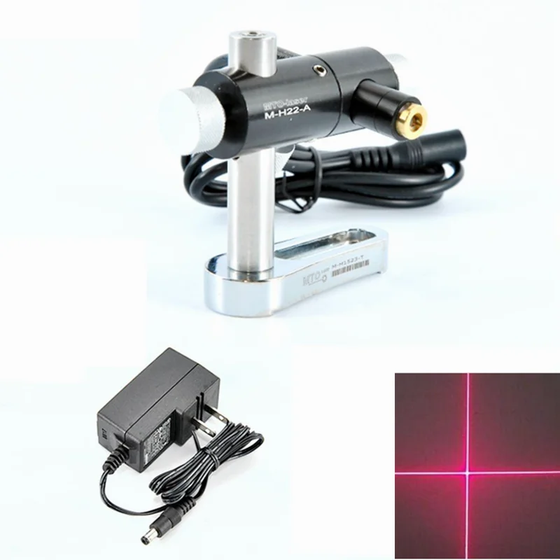 

Adjustable 5mW 650nm Red Cross Beam Laser Locator Module w 5V Adapter 12x55mm
