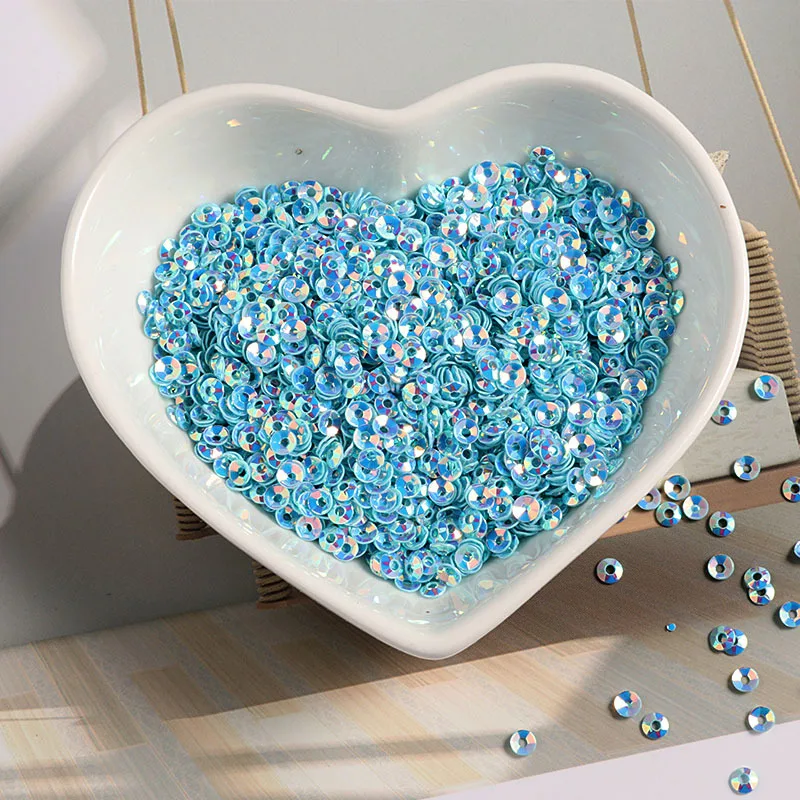 Sequins For Crafts Sequin Embroidery Accessories Sequin Sewing Accessories Sequins Accessories 1000Pcs/Lot 3/4mm Middle Hole Needle Concave Sequins PVC Paillettes DIY Craft Wedding Sewing Handmade Lentejuelas Accessories