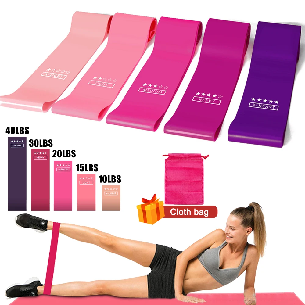 Yoga Elastic Resistance Bands Set Workout Equipment Indoor Training Fitness Gum Exercise Resistance Sport Rubber Loop Bands