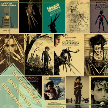 

Edward Scissorhands poster Retro Poster kraft paper Wall Stickers Vintage Poster Prints For Bar And Home Room Bar Decor