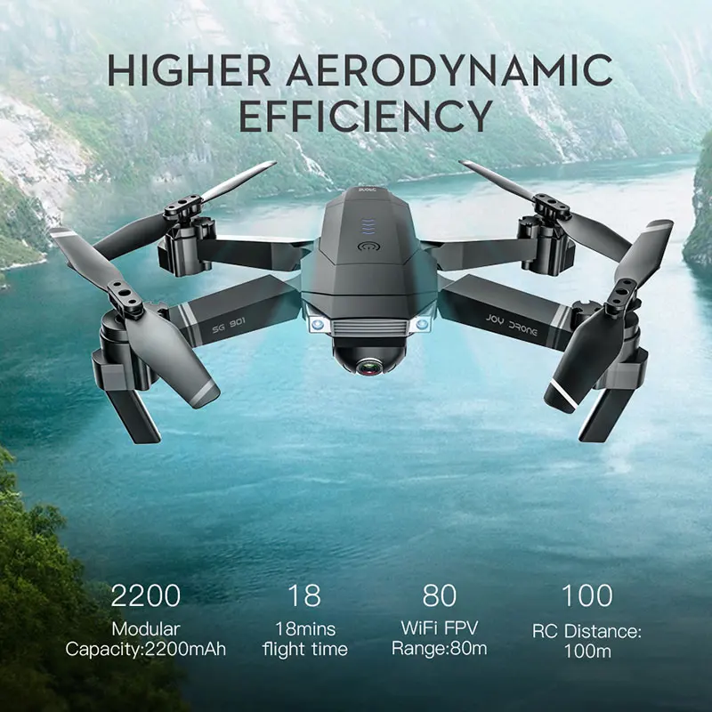 Дрон с разрешением 4K SG901 крутой Квадрокоптер 2 Камера стабильный Gimbal удержания