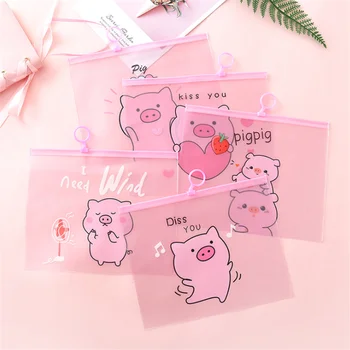 

Vogvigo Cartoon Pig Travel Women Clear Transparent Cosmetic Bag PVC Necessary Makeup Bag Case Bath Wash Organizer Set