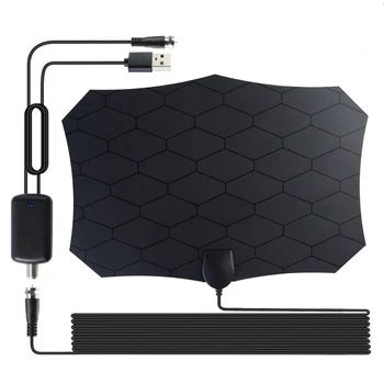 

SOONHUA 120Miles TV Antenna Indoor 25DB HD Digital TV Antennas With Amplifier And USB Adapter