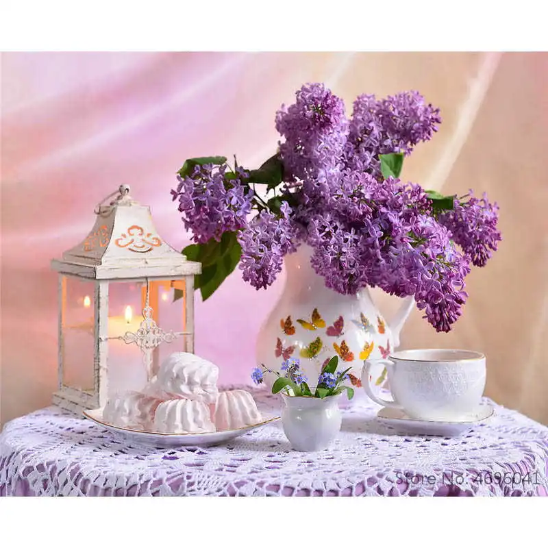 

Painting By Numbers Frameworks Coloring By Numbers Home Decor Pictures Flowers Vase Decorations RSB8349
