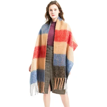 

Autumn and winter rough Su lattice scarf circle sand braid thickened lattice scarf shawl