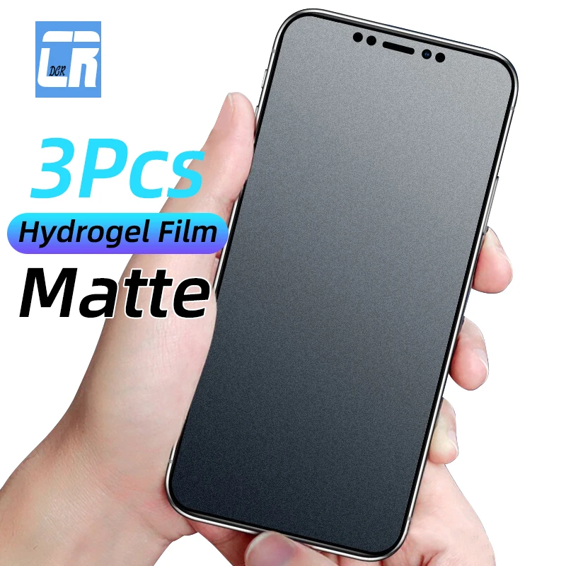 3pcs No Fingerprint Matte Hydrogel Film For Iphone 11 Pro Max Screen Protector For Iphone Se 2020 Xr Xs Max 8 7 6 Plus Soft Film Phone Screen Protectors Aliexpress