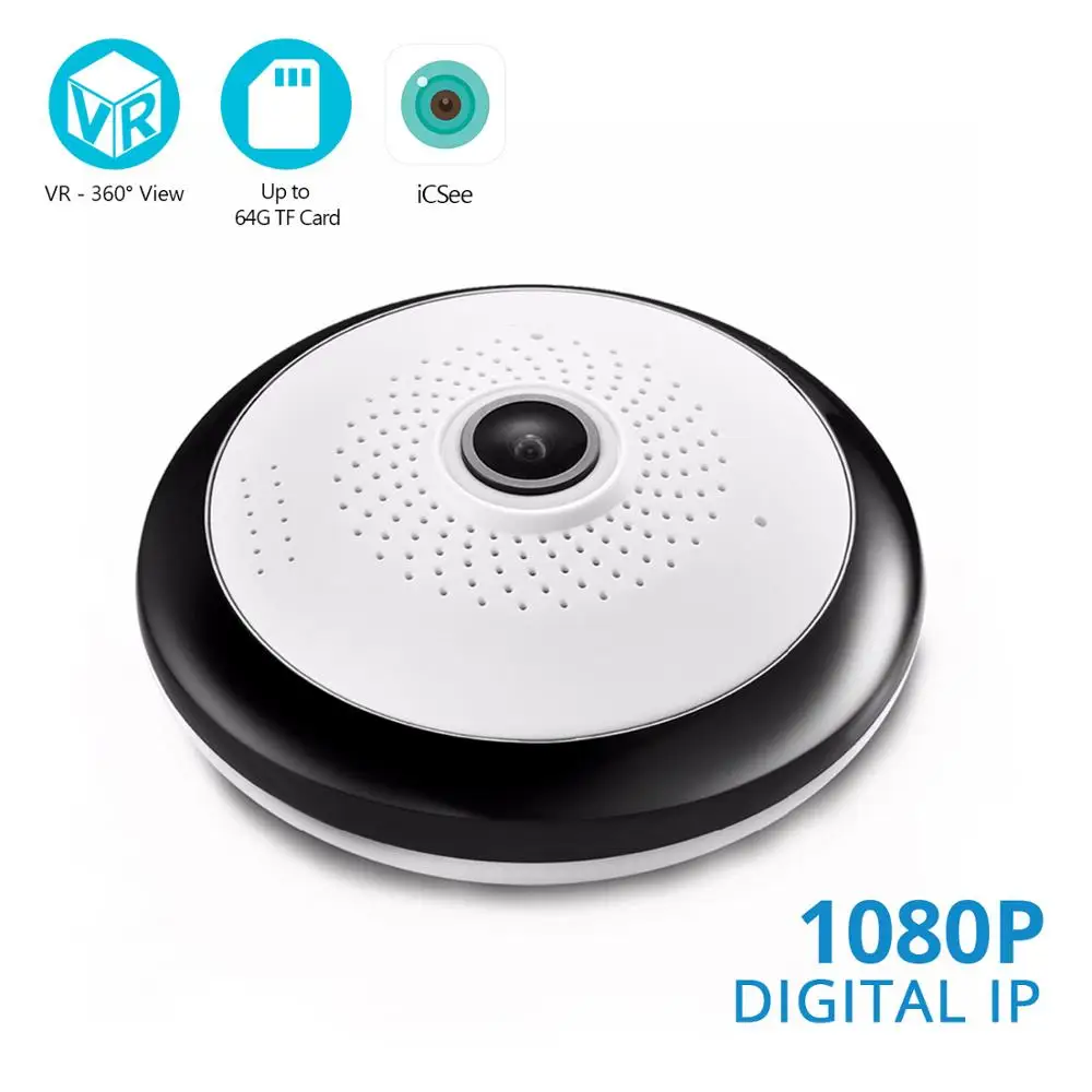 

BESDER ICsee 360 Degrees Fisheye Wifi Ip CCTV Camera 960P VR Wireless Panoramic Indoor Home Security Camera With SD Card Slot