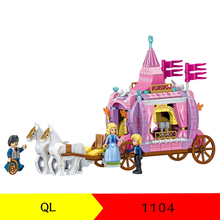 

Windsors Castle Princess Royal Carriage Building Blocks Toy Cinderella Princess Blocks Bricks Compatible legoinglys Girl Series