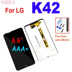 Pantalla LCD táctil para LG K42, montaje de digitalizador con Marco, 100% ", AAA +, 6,6 probado