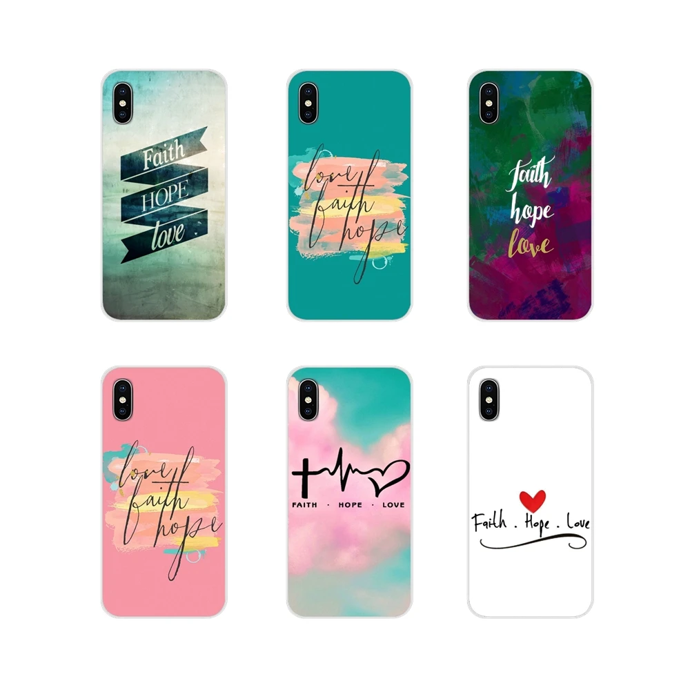 Аксессуары чехлы для телефонов с надписью Love Hope Faith Samsung Galaxy S2 S3 S4 S5 Mini S6 S7 Edge S8 S9 S10E