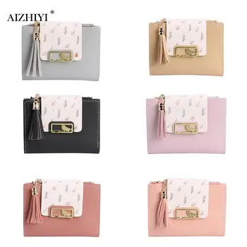 

Tassel Women Wallet Small Cute Wallet Women Short Leather Women Wallets Zipper Purses Female Purse Clutch