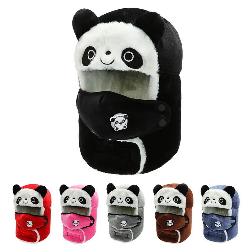 

Winter Warm Hat Boys Girls Hat Kids Children Ear Winter Warm Plush Cotton Cap Outdoor Lei Feng Cap Beanie