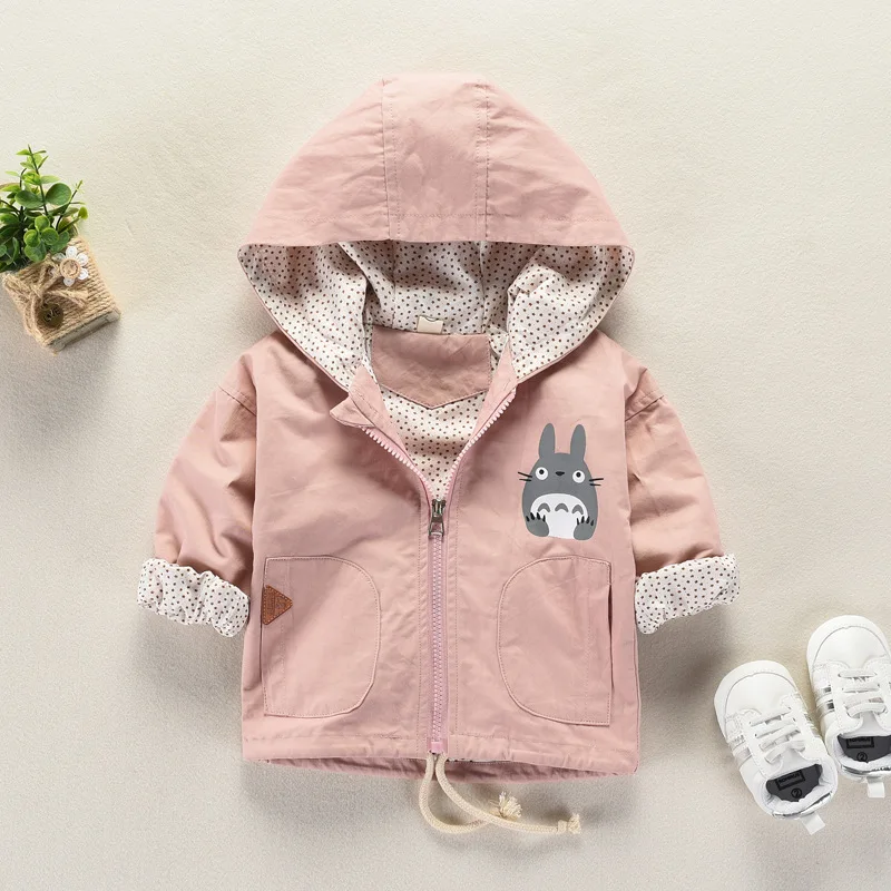 Baby Girl Child Clothing Windbreaker Jacket for A Girls Clothes Newborns Babies Outfits Hooded Outerwear Spring Kid Cartoon Coat - Цвет: Бежевый