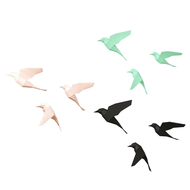Geometric Bird 3D Paper Model Animal Papercraft Action Figure Puzzles Kids Gift Educational Creative Home Deco Decorations Toy 1