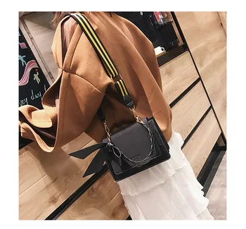 

New Wave Female All Match Crossbody Bag Vintage Frosted PU Shoulder Bag Fashion Portable Small Square Bag