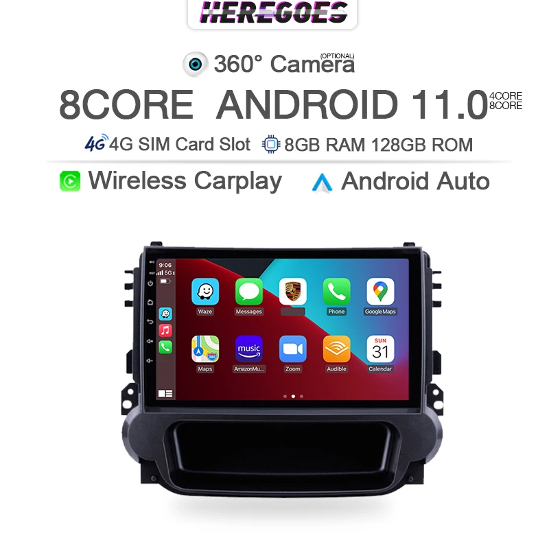 Автомобильный мультимедийный плеер Carplay 2Din 8 ГБ + 128 Гб Android 11 0 для Chevrolet Malibu 2012 2013 2014
