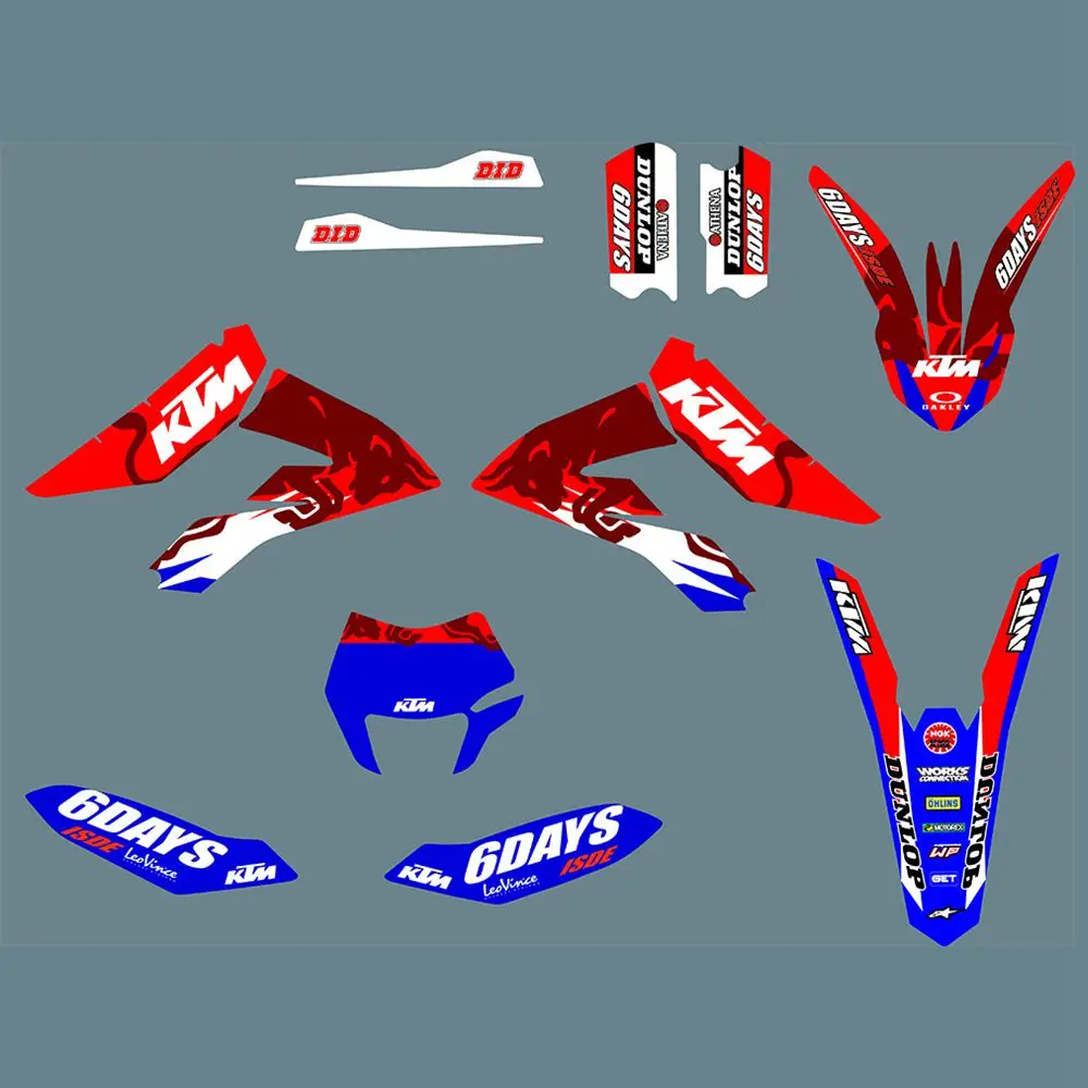 

New Full Graphics Decals Stickers Custom Number Name Glossy Bright Stickers Waterproof for KTM Freeride 350