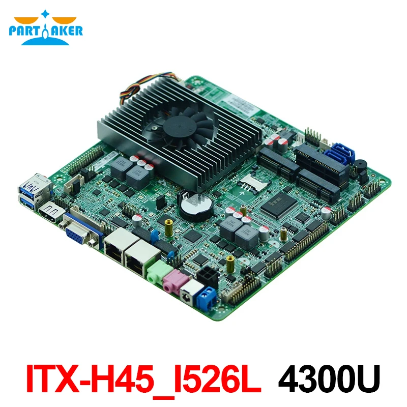 ^*Best Offers Partaker ITX-H45_I526L Intel i5 4300U Dual Core 2 LAN DC 12V LVDS Mini ITX Motherboard for Kiosk POS