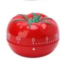 Растительная форма с мультяшным животным, 60 минут, таймер, удобный в эксплуатации, кухонный таймер, для приготовления пищи, для выпечки, кухонные инструменты, украшение дома - Цвет: tomato