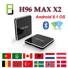 TV box android H96MAX X2 boxing 4K Media Player S905X2 Smart TV set top box Media Player Bluetooth 4GB RAM 64GB support iptv m3u