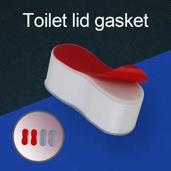 

4Pcs Self-adhesive Home Toilet Seat Cover Lifter Heighten Bumper Cushion Pad durable and sturdy, provides a great buffering and