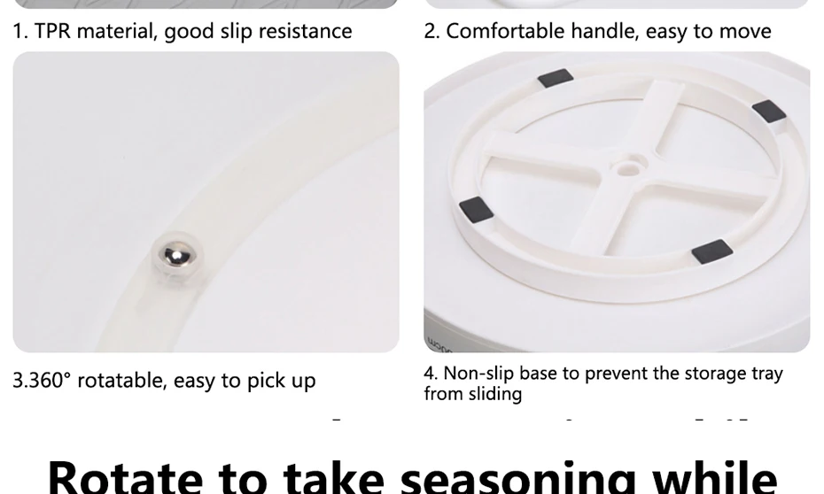 360 Rotating Storage Tray Multi-Functional Set Of 2