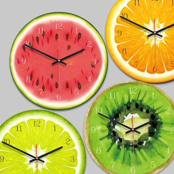 

Creative Fruit Wall Clock Wall Clock Modern Kitchen Colorful Wall Clock Home Decoration Living Room Clock Wall Wall Art Clock