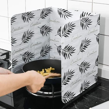

Home Stove Foil Plate Prevent Oil Splash Cooking Hot Baffle Kitchen Tool
