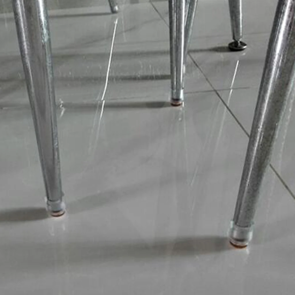 10Pcs Chair Leg Floor Protectors for Chair Legs, Round Silicone Chair Leg Caps Chair Leg Tip, Transparent Clear