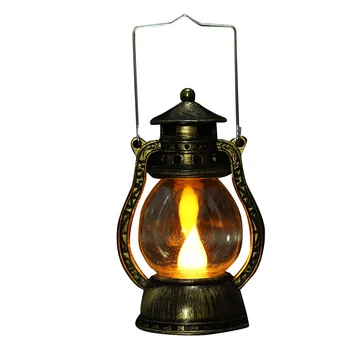 

Decorative Light Portable Props Led Scene Halloween Party Small Artificial Flame Haunted House Vintage Oil Lamp Festival Bar