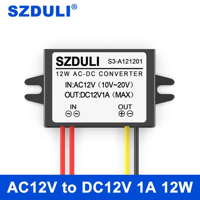 AC12V to DC12V AC to DC power supply module 10-20V to 12V monitoring ...