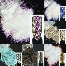 10 г/упак., блестки Нерегулярные блестки ногтей художественные блестки порошок хлопья Ломтики украшения