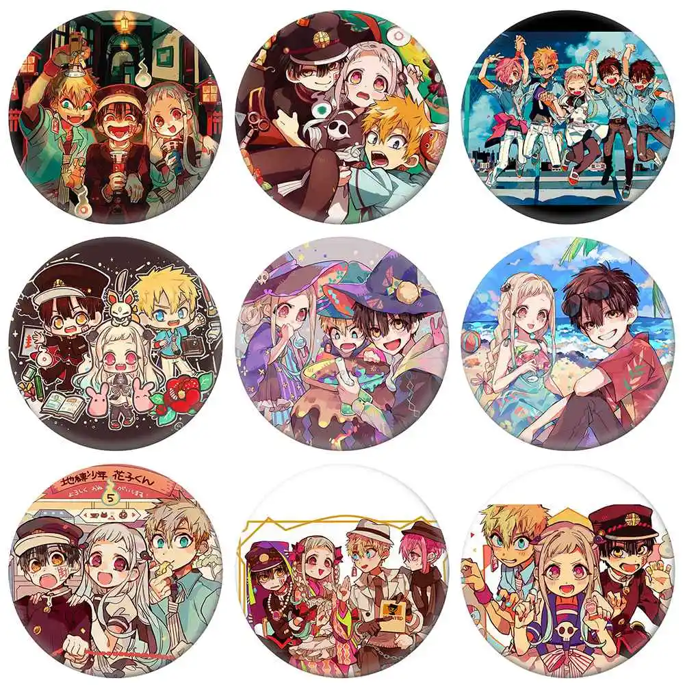 Quero Jom91 Japan Anime Toilet Bound Hanako Kun Cosplay Badge Cartoon Bags Badge Button Brooch Pin 10
