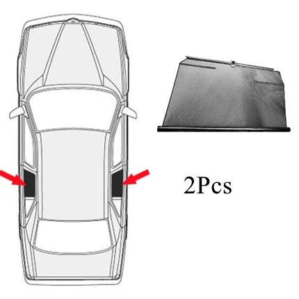 Для Volkswagen GOLF MK6 автомобиль специальный солнцезащитный козырек боковое окно Автоматический подъемный солнцезащитный козырек изоляция телескопические шторы - Цвет: 2 rear windows