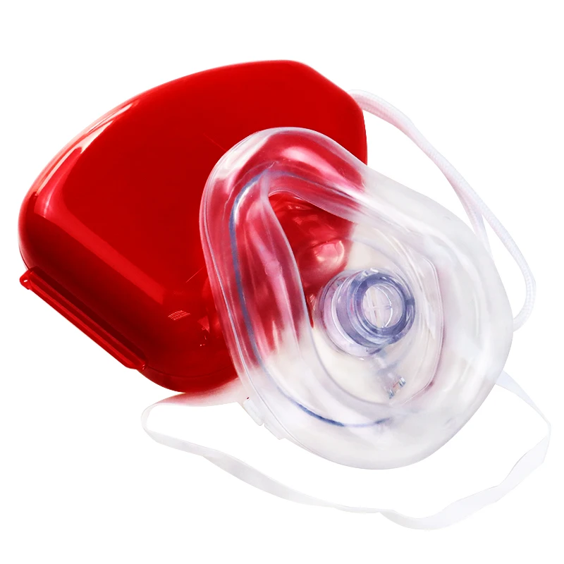 OPSLEA CPR Rescue Mask CPR Resuscitator Rescue Emergency First Aid Mask CPR Breathing Mask Mouth Breath One-way Valve Tools
