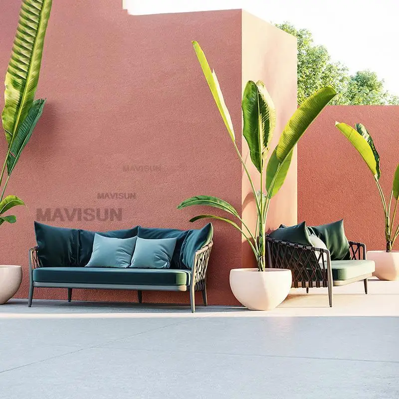 Relaxing Chair All Sofas Chairs Rattan Furniture For Garden Patio Courtyard Creative Northern European Outdoor Sofa