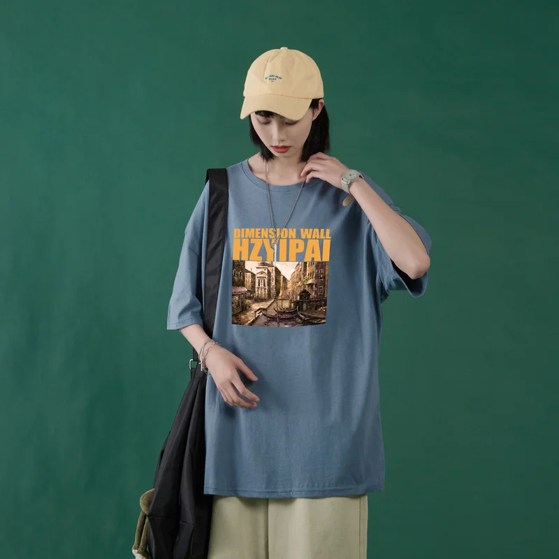 SingleRoad Female T-shirt 2020 Summer Oversized Graphic Unisex Hip Hop Harajuku Tshirt Japanese Streetwear T Shirt For Women