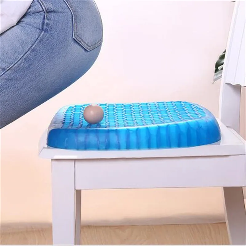 

Elastic Gel Seat Cushion TPE Silicone Cooling Mat Egg Support Non Slip Summer Ice Cool Pad Gel Chair Car Office Seat Cushion
