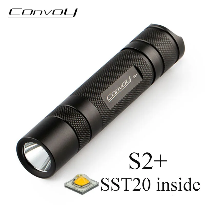 Светодиодный мини-фонарь Convoy S2 + с SST20 мощсветильник a 18650 мини-фонасветильник для