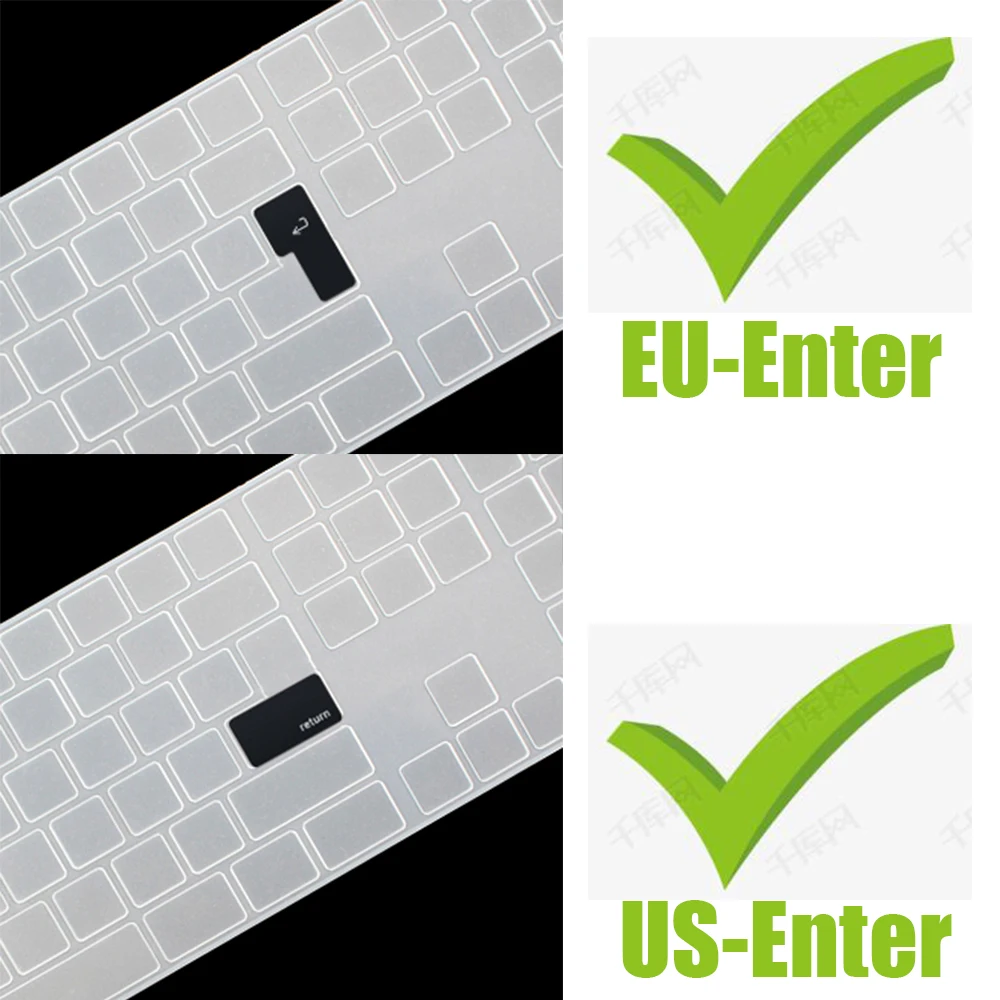 Keyboard Cover for iMac A1314 A1644 A1843 A1243 Wireless Bluetooth Magic Numeric Silicone EU US UK Protector Skin for Apple G6