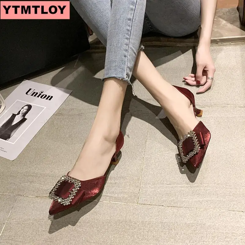

2019 HOT women's shoes pointed shallow shoes suede stiletto heels boat shoes wedding shoes pointed shallow mouth single shoes
