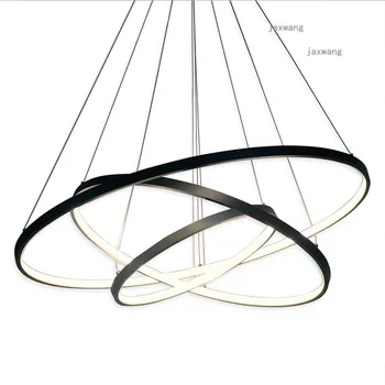 

Modern LED round Pendant Lamps Nordic Light Luxury Chandeliers Restaurant Iron Simple Hanging Lamps Dining Room Light Fixures