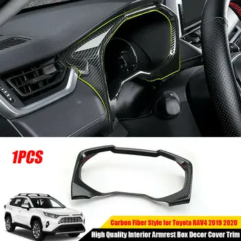 

1pc For Toyota RAV4 2019 2020 Carbon Fiber Inner Console Dash Panel Frame Trim Cover Decorate Car Replacement Accessories